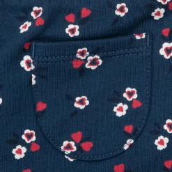 Pantaloni blu lunghi bimba con allover