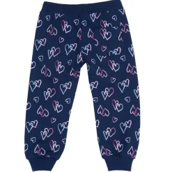 Pantaloni fleece blu fantasia cuori – chicco