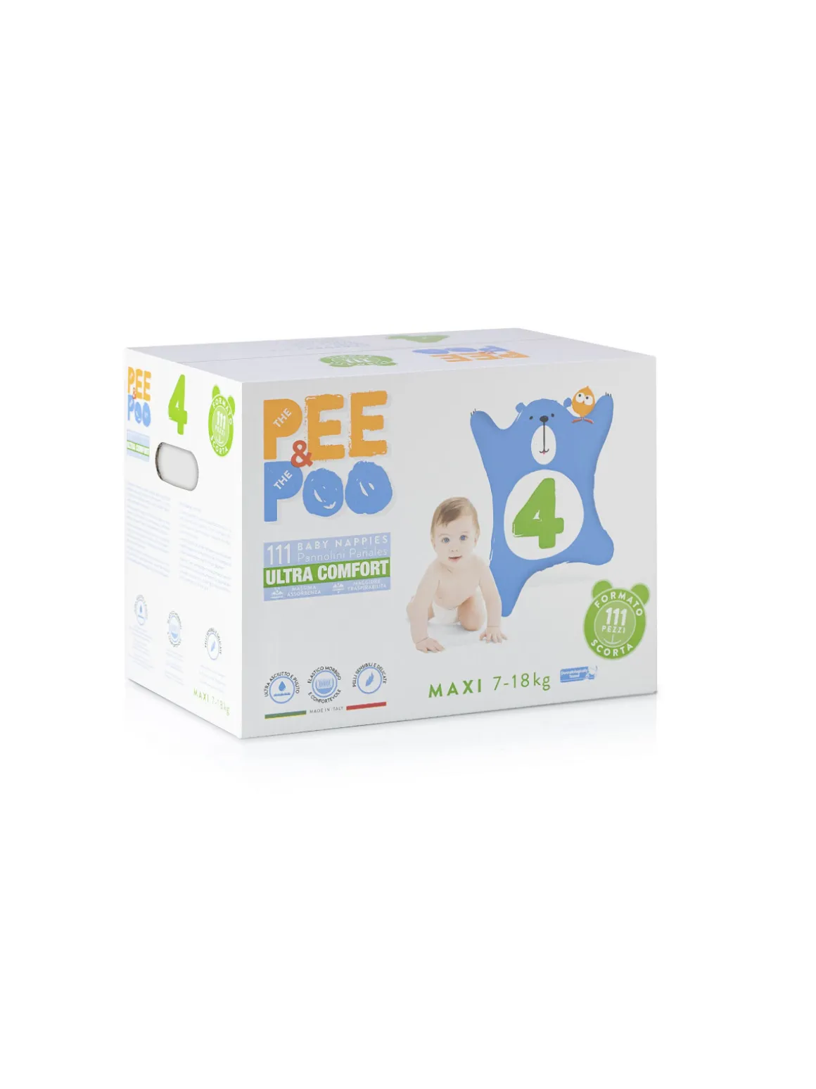 Pee&poo jumbo maxi taglia 4 – 111 pz