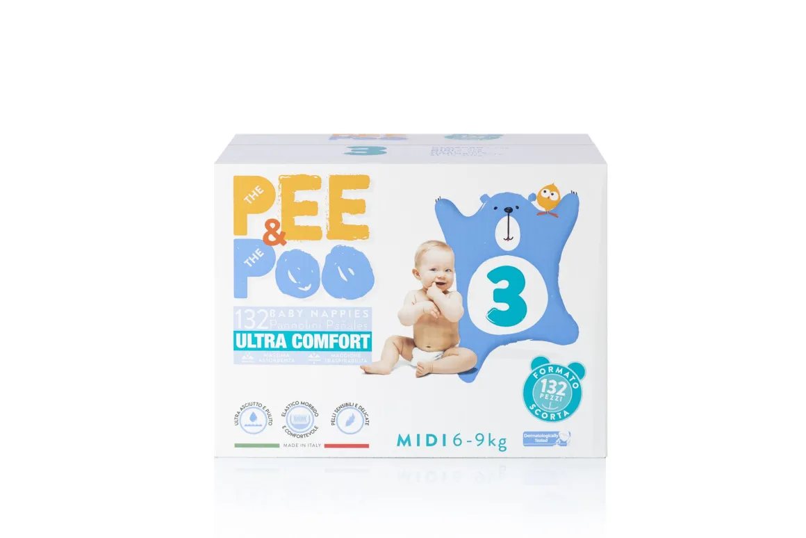 Pee&poo jumbo midi taglia 3 – 132 pz