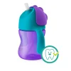 Philips avent tazza con cannuccia 200ml viola/azzurra