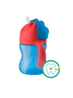Philips avent tazza con cannuccia 200ml rossa/azzurra