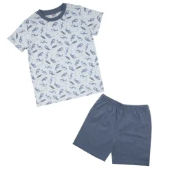 Pigiama 2 pezzi estivo bimbo blu squali