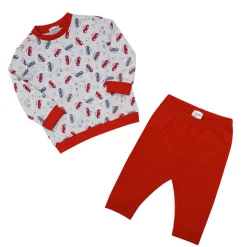 Pigiama due pezzi bimbo macchinine rosse
