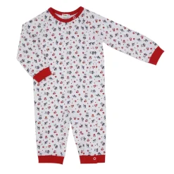 Pigiama intero bimba bianco stampato