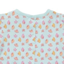 Pigiama intero bimba conchiglie azzurro