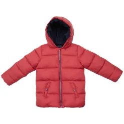 Piumino imbottito con cappuccio bimbo rosso
