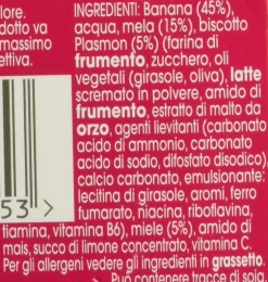 Plasmon – merende banana – mela – biscotto – miele – 2x120g