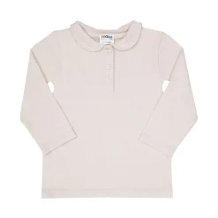 Polo rosa bambina maniche lunghe