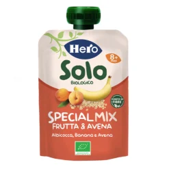 Pouch frutta & avena con albicocca banana e avena 100 gr – hero solo