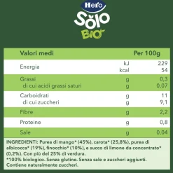 Pouch mango carota albicocca e finocchio 100 gr – hero solo