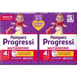 Progressi mutandino 8-15 kg misura 4 maxi x19+19 – pampers