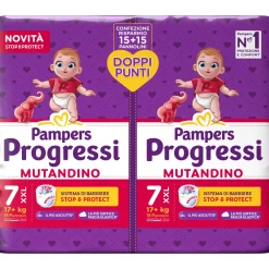 Progressi mutandino 6 xxl pacco doppio 15kg+ – 30 pz – pampers
