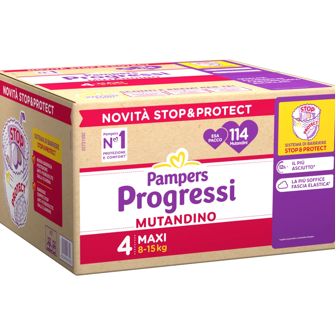 Progressi mutandino taglia 4 maxi esa pacco x114 – pampers