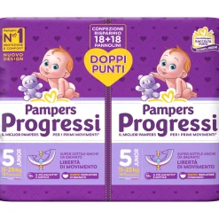 Progressi pannolino junior taglia 5 pacco doppio 36 pezzi – pampers