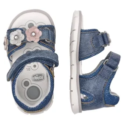 Sandalo bimba con doppio strappo