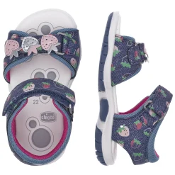 Sandalo bimba con doppio strappo