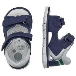 Sandalo bimbo con doppio strappo, chiuso dietro