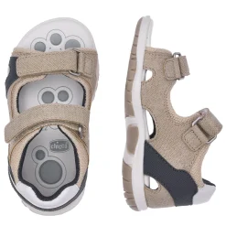 Sandalo bimbo con doppio strappo, chiuso dietro