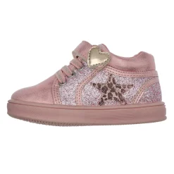 Scarpa farol stringata rosa con glitter e stella – chicco