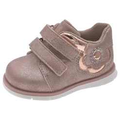 Scarpa fenix doppio velcro rosa con fiore laterale – chicco