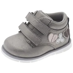 Scarpa fresia doppio velcro acciaio con app. cuori-fiori – chicco