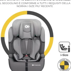 Seggiolino auto comfort up 2 i-size 76-150cm grey – kinderkraft