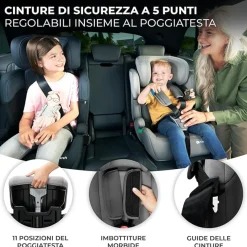 Seggiolino auto comfort up 2 i-size 76-150cm grey – kinderkraft