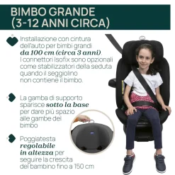 Seggiolino auto everone i-size black 40-150cm – chicco