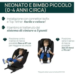 Seggiolino auto unico evo i-size (40-150 cm) grey black – chicco