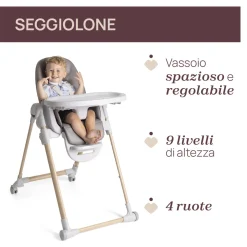 Seggiolone polly armonia scandinavian- chicco
