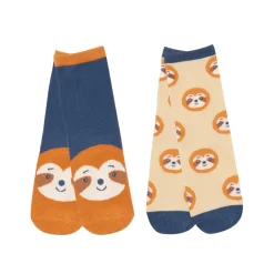 Set 2 paia di calze antiscivolo bimbo beige e blu