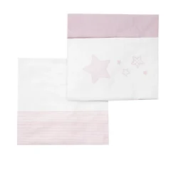Set 3 pezzi culla/carrozzina stellina rosa