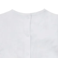 Set 2 pezzi jersey t-shirt e shorts bimba bianco/giallo