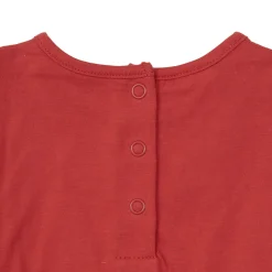 Set 2 pezzi t-shirt giromanica e gonna bimba bianco/rosso