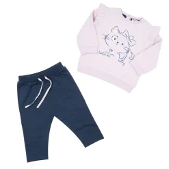 Set due pezzi maglia + pantalone bimba rosa/blu