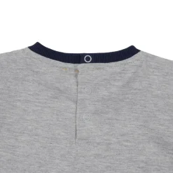 Set due pezzi t-shirt + shorts bimbo grigio/giallo