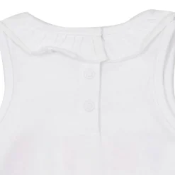 Set jersey due pezzi canotta + short bimba bianco/verde