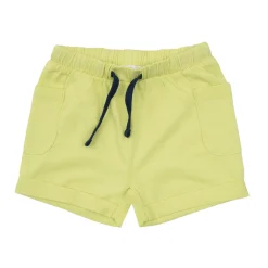 Short bimbo giallo con tasche
