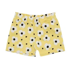 Short jersey bimba giallo con fiocco