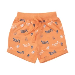 Short jersey bimbo arancio stampa pirati