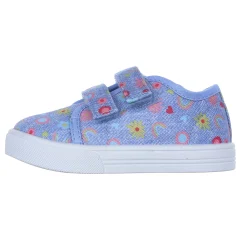 Sneaker bimba con doppio strappo