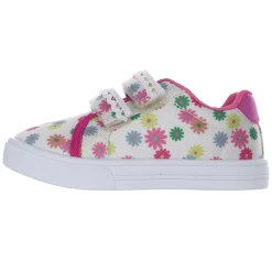 Sneaker bimba con doppio strappo