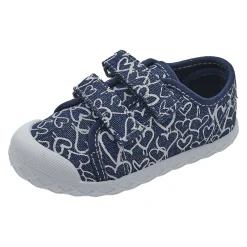 Sneaker bimba con doppio strappo