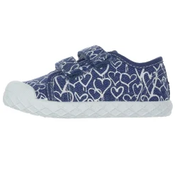 Sneaker bimba con doppio strappo