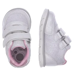 Sneaker bimba con doppio strappo