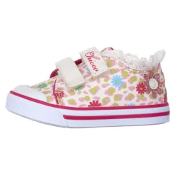 Sneaker bimba con doppio strappo