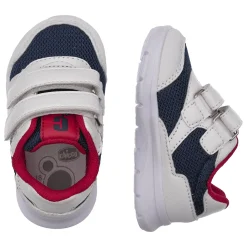 Sneaker bimbo con suola leggera e doppio strappo