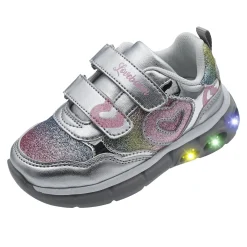 Sneaker con luci colorate nella suola e doppio strappo