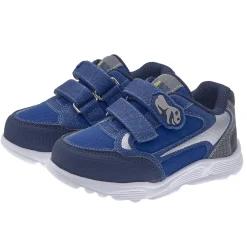 Sneaker fante blu con suola in eva con dettagli fluo dino – chicco